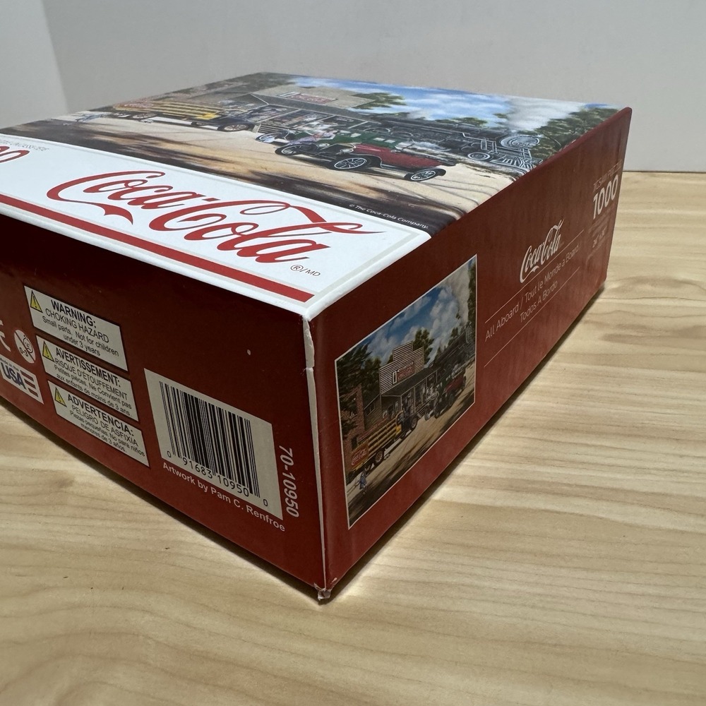 ALL ABOARD Coca-Cola 1000 Piece Jigsaw Puzzle MAJESTIC Coke Train COMPLETE - Picture 14 of 14